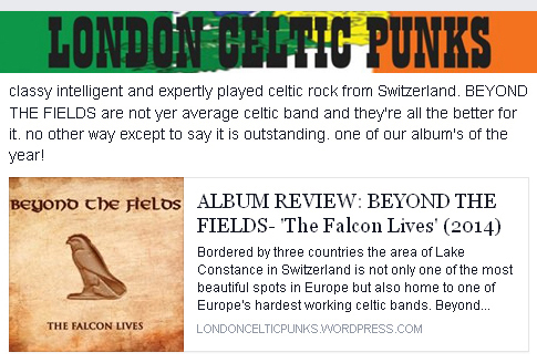ALBUM REVIEW: BEYOND THE FIELDS
"THE FALCON LIVES" (2014)